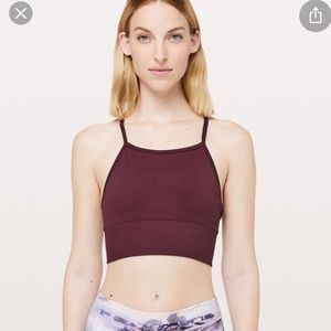 Lululemon Ebb to Street Bra Longline in Dark Adobe